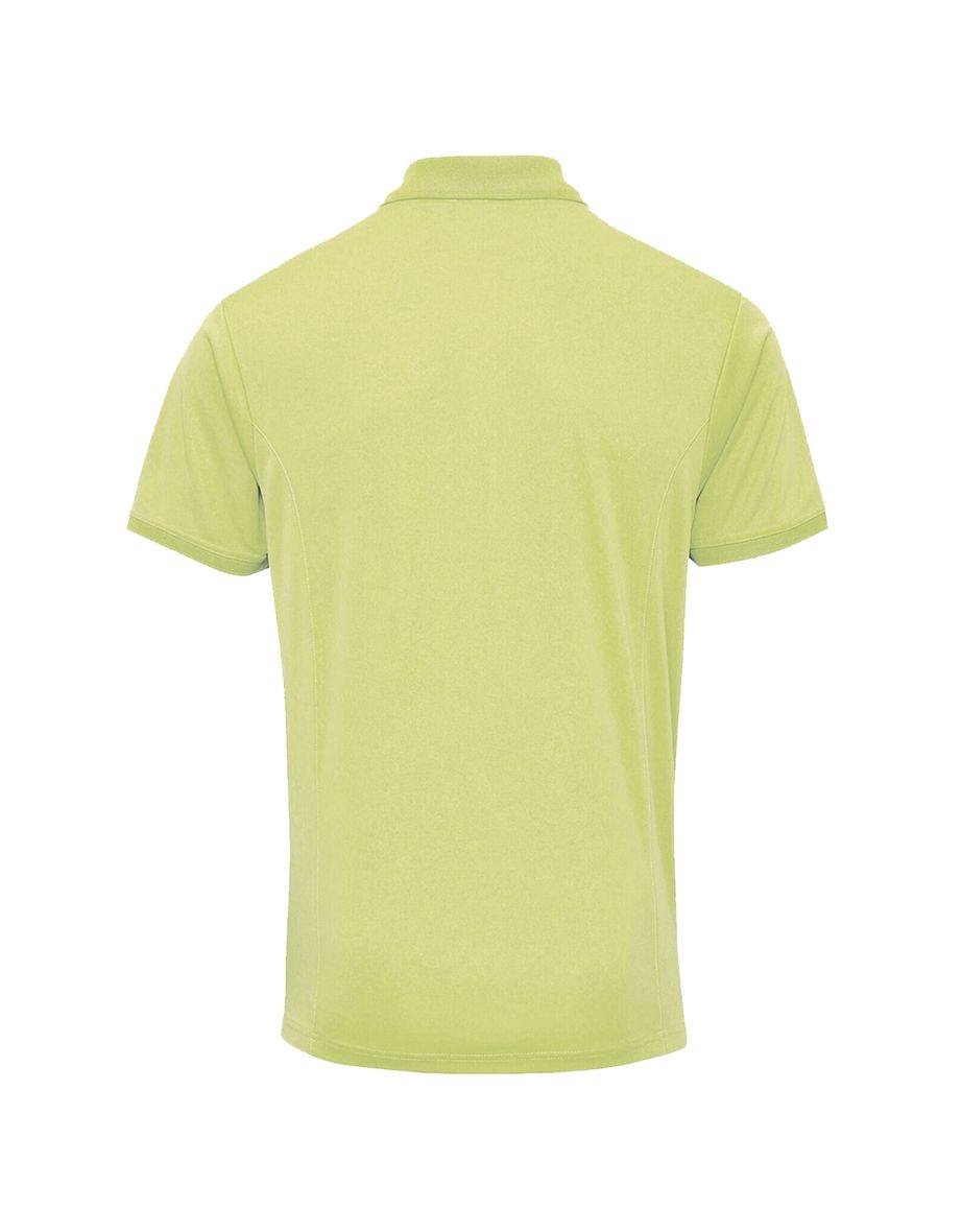 Premier Mens Coolchecker Pique Short Sleeve Polo T-Shirt - Lime - 1