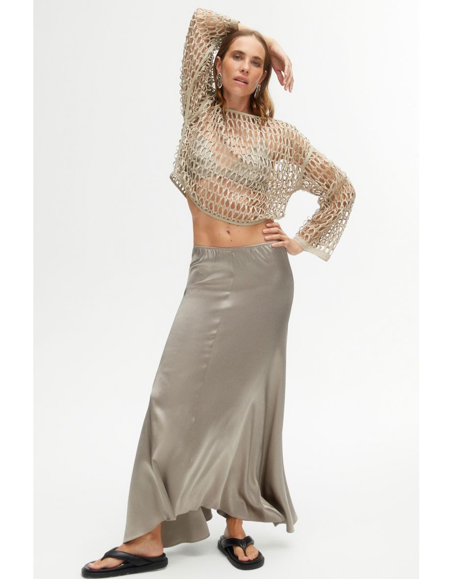 Asymmetrical Long Skirt - 3