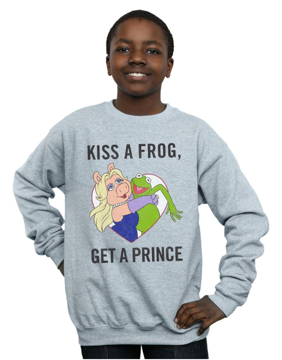 Disney Boys The Muppets Kiss A Frog Sweatshirt - Sports Grey