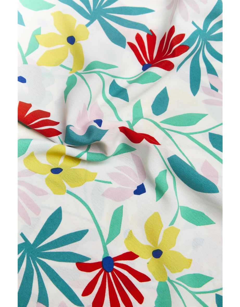 Bright Multi Flower Headscarf - 2