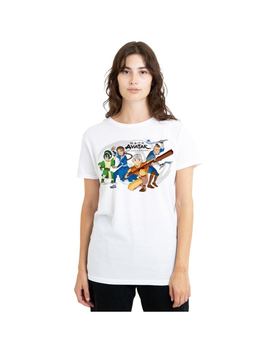 Avatar: The Last Airbender Unisex Adult Group T-Shirt - White