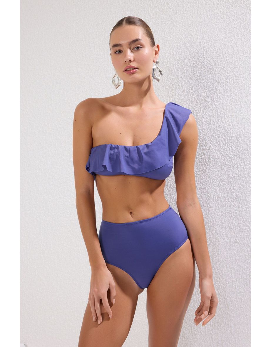 Blue High Waist Hipster Mix&Match Bikini Bottom