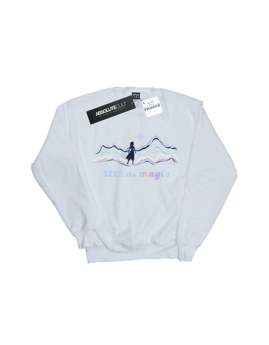 Disney Boys Frozen 2 Elsa Seek The Magic Sweatshirt - White