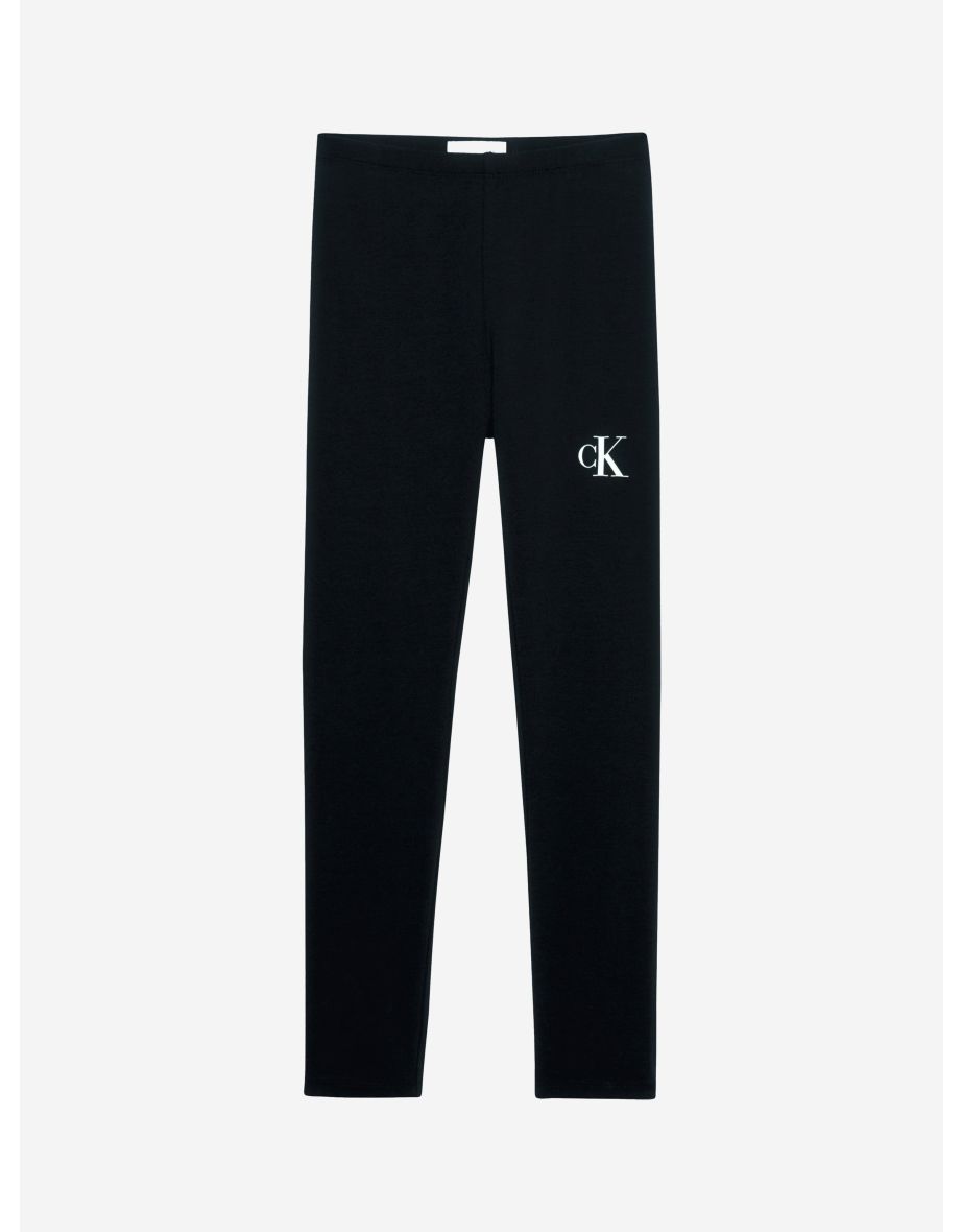 Girls CK Logo Leggings in Black