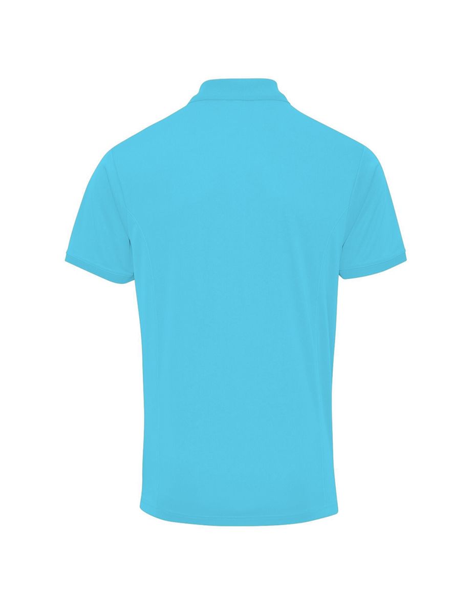 Premier Mens Coolchecker Pique Short Sleeve Polo T-Shirt - Turquoise - 1