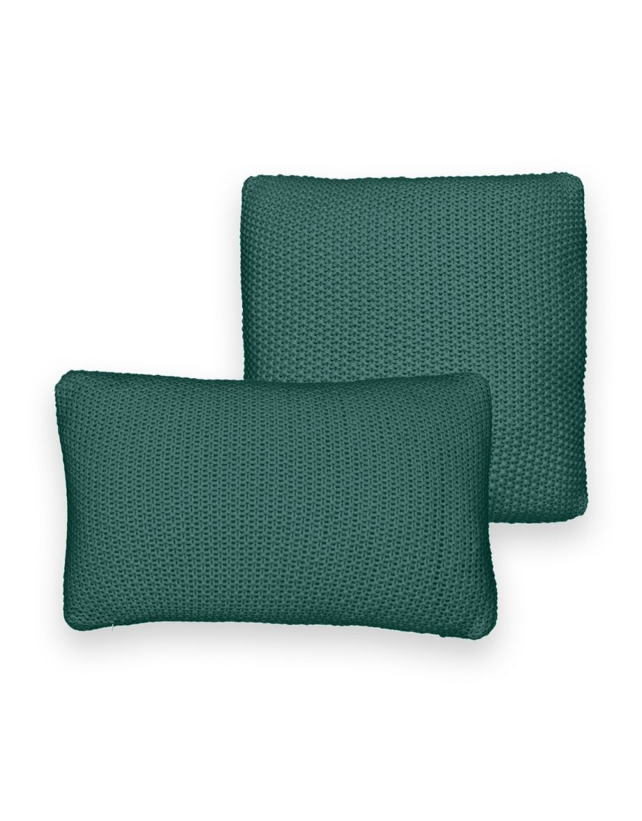 WESTPORT Green Knitted Cushion Cover - 2