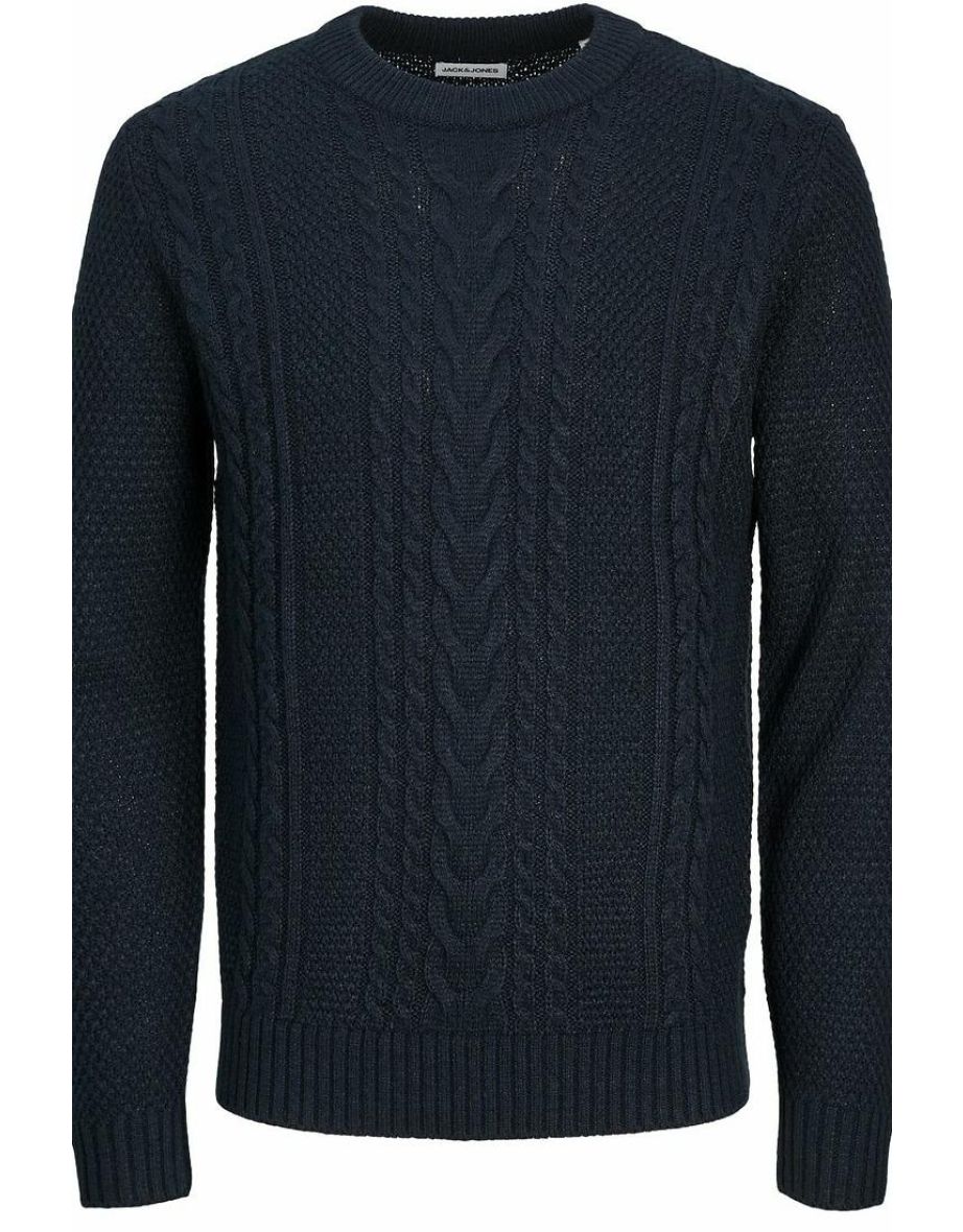 Structured Knit Jumper/Sweater with Crew Neck