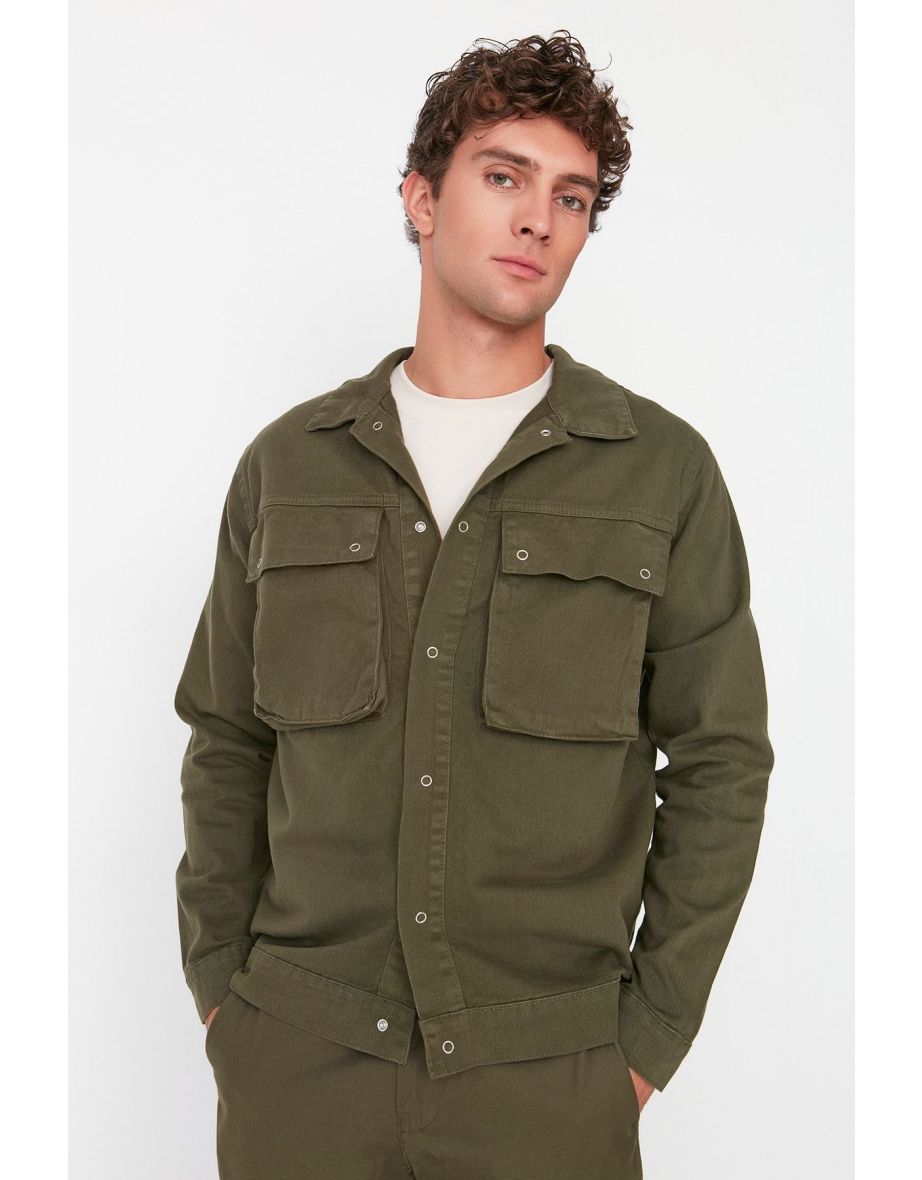 Khaki Big Pocket Trucker Jacket