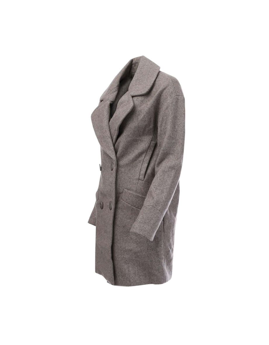 Women's Elle Wool Reefer Jacket in Grey - 2