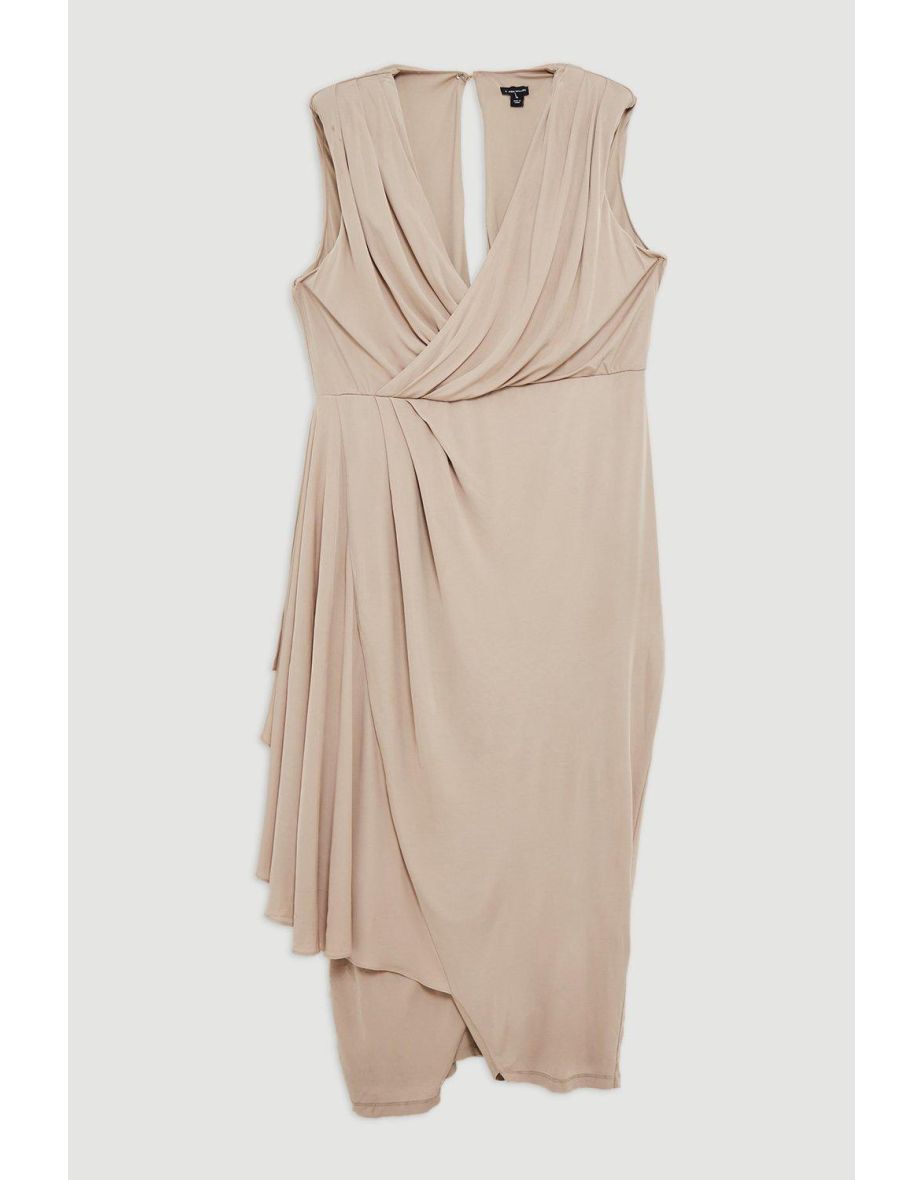 Plus Size OOTO Premium Viscose Jersey Draped Maxi Dress - 3