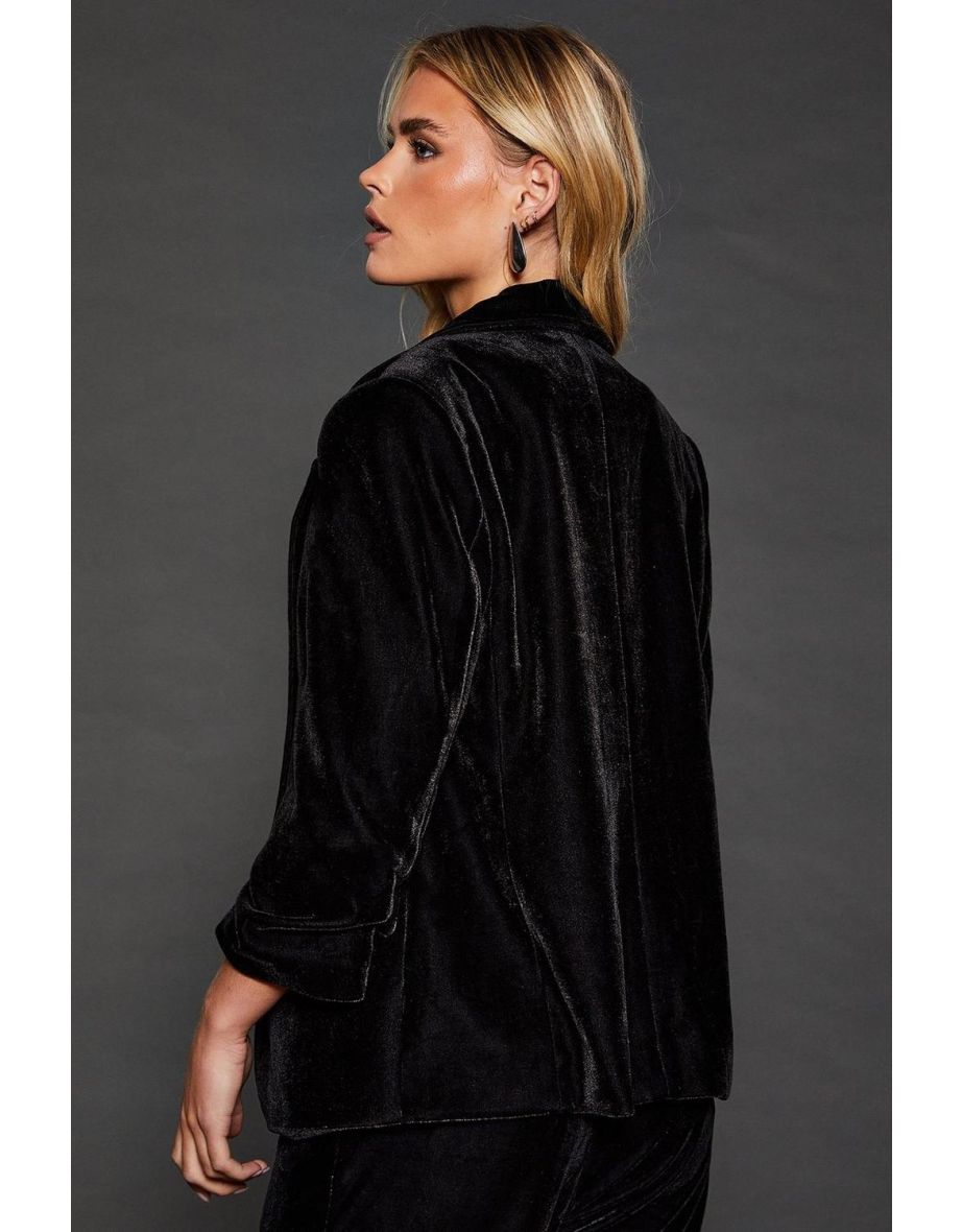 Petite Velvet Blazer - 3