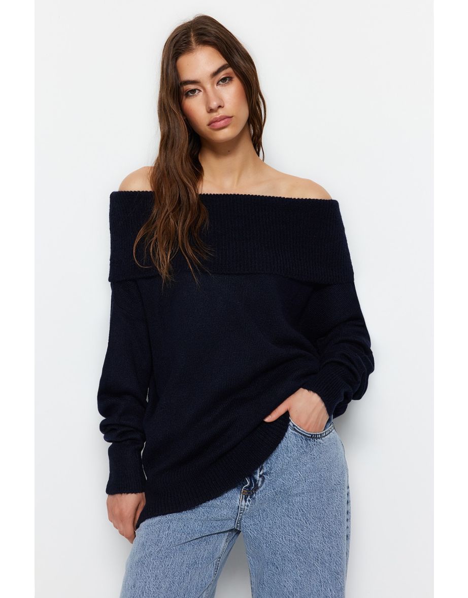 Sweater - Navy blue - Regular fit
