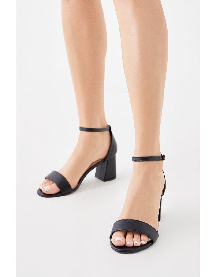 Block Heel Ankle Strap Sandal