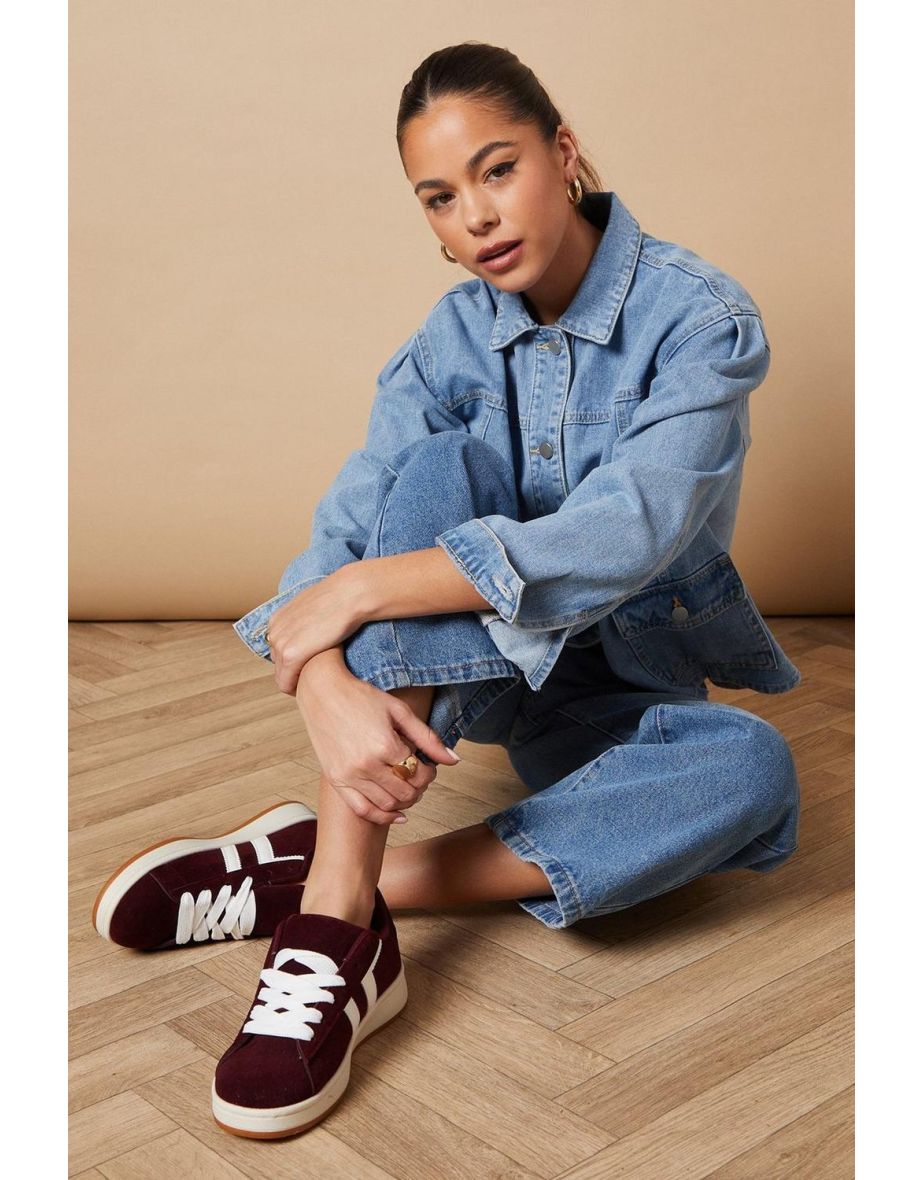 Leocadia Faux Suede Lace Up Trainers