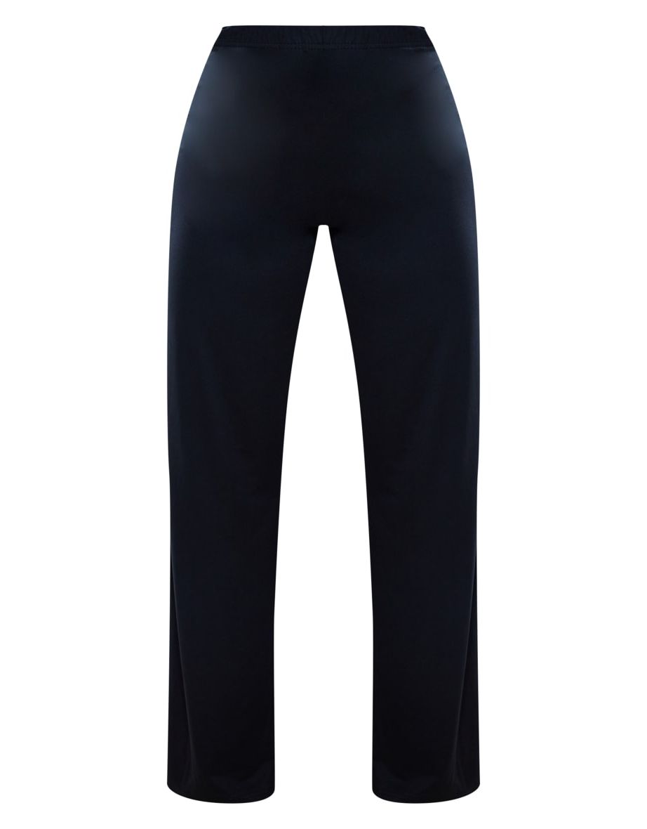 Black Soft Jersey Wide Leg Pyjama Trousers - 4