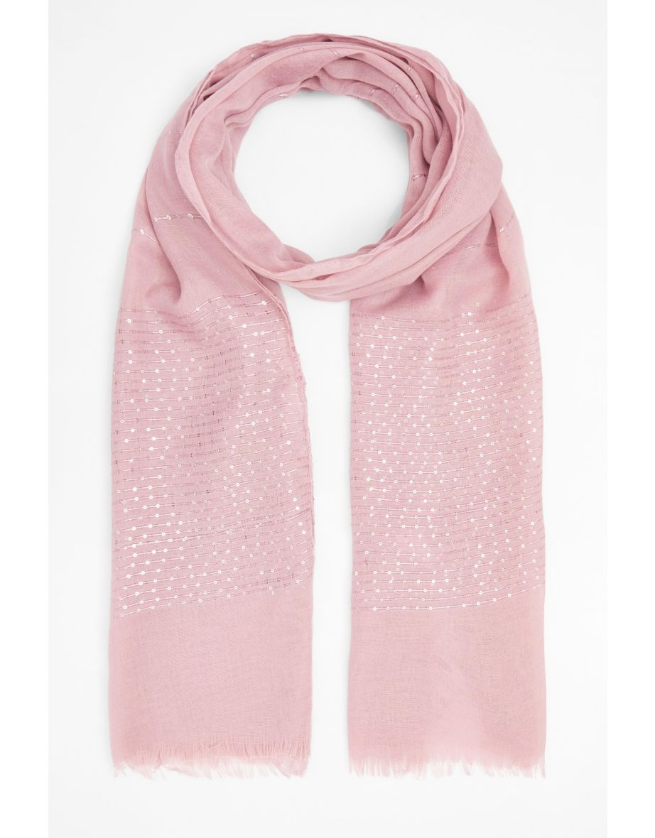 Blush Sequin Scarf