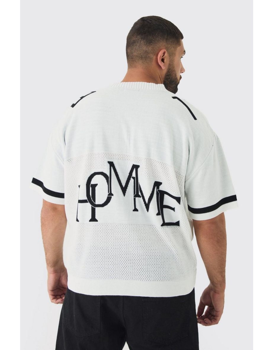 Plus Open Stitch Varsity Jumper - 2