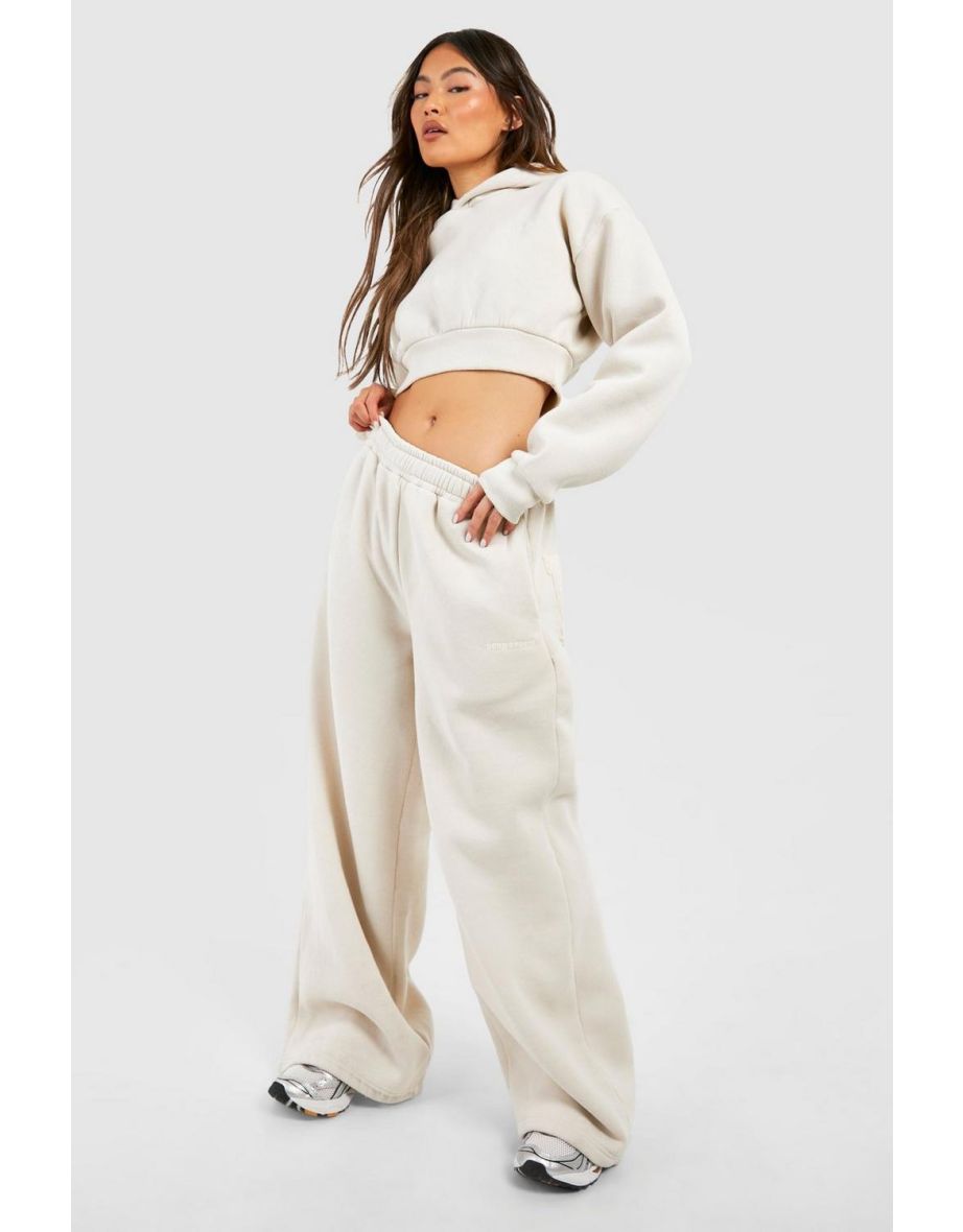 Dsgn Studio Self Fabric Applique Hooded Tracksuit - stone