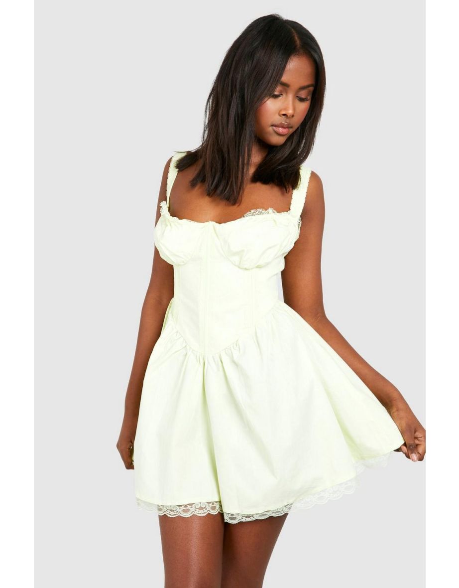 Shop Strappy Milkmaid Mini Dress lemon Online in Libya VogaCloset