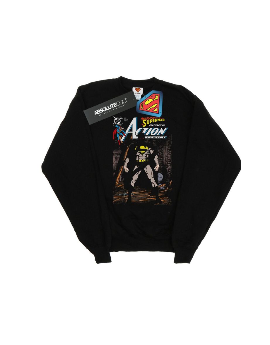 DC Comics Girls Superman Action Comics 644 Cover Sweatshirt - Black