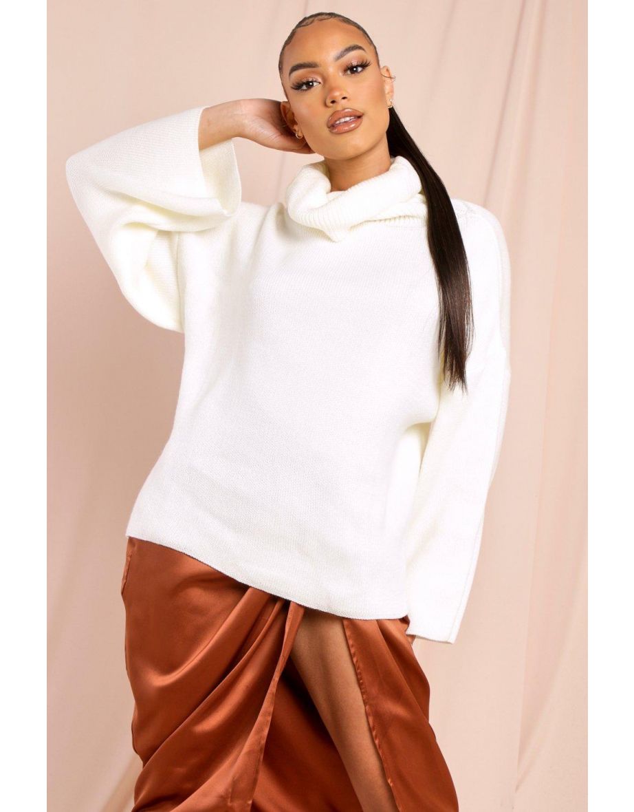 Turtle Neck Oversized Jumper - 2