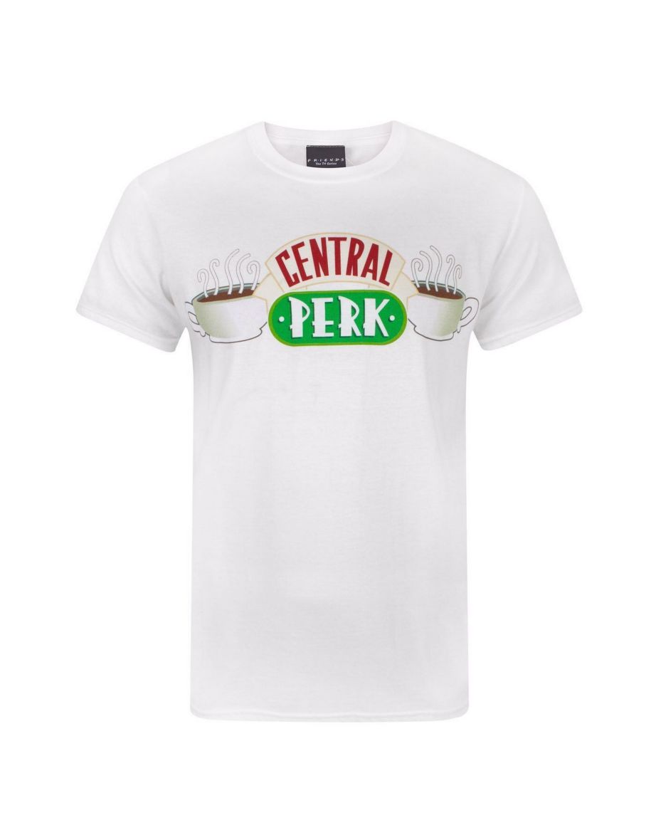 Friends Mens Central Perk T-Shirt - White