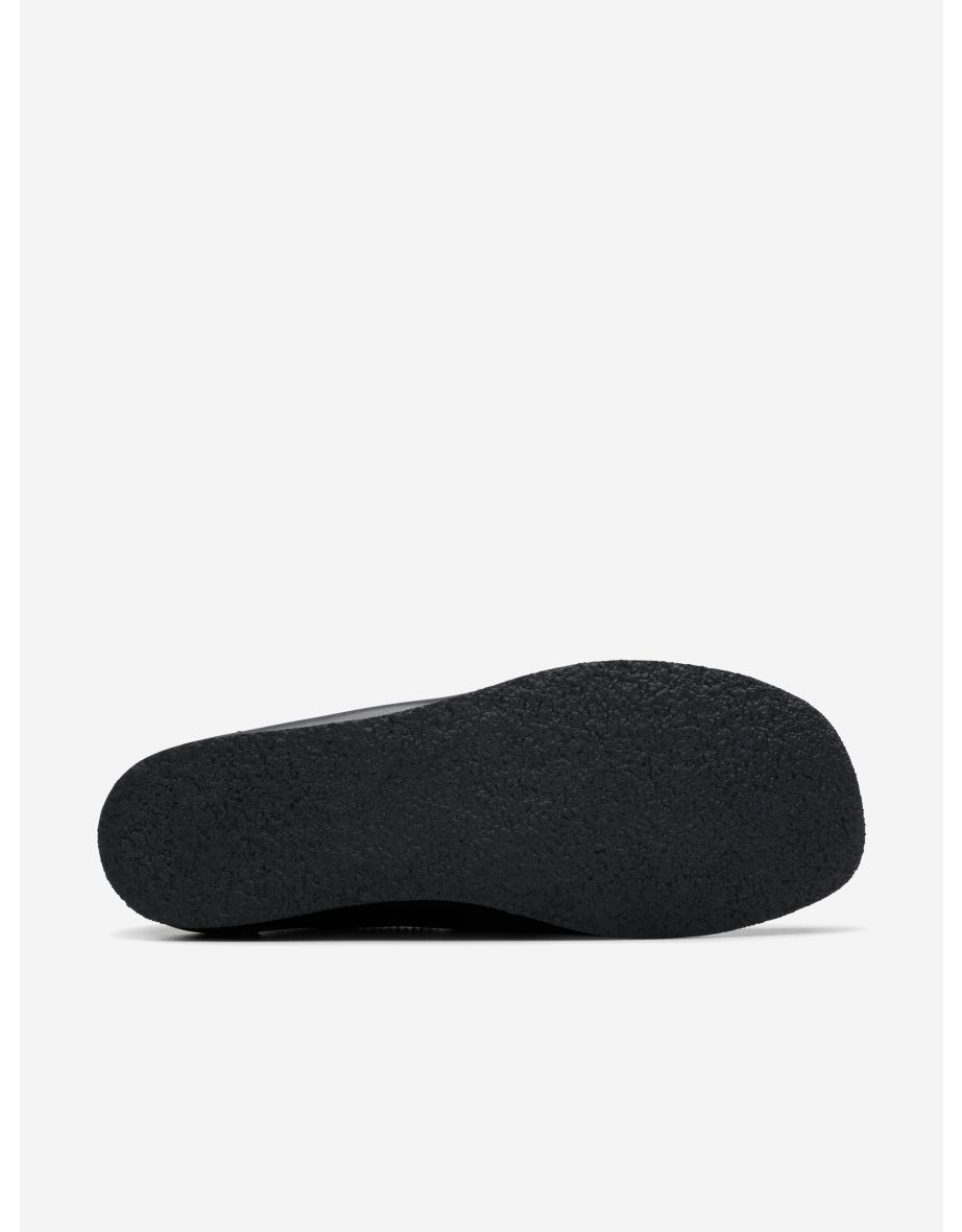 Kids Leather Wallabee Shoes in Black - 3