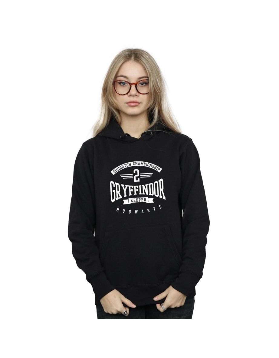 Harry Potter Womens/Ladies Gryffindor Keeper Hoodie - Black