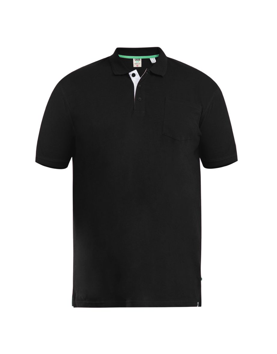 Duke Mens D555 Grant Kingsize Pique Polo Shirt - Black