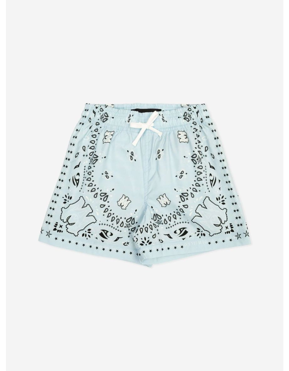 Boys Bandana Swim Trunks in Blue