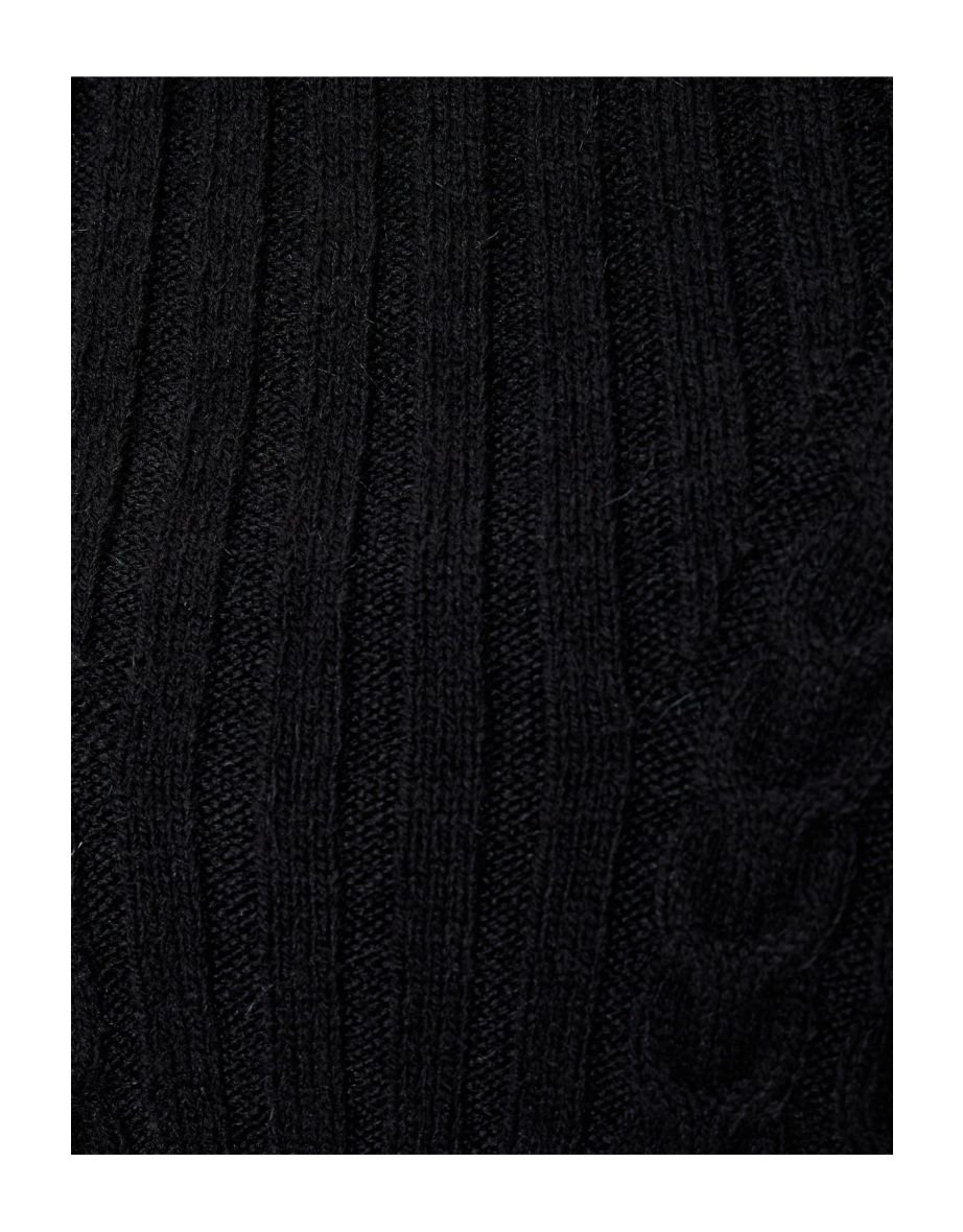 Knitwear Crop Sweater Long Sleeve Hair Knit Textured - 5
