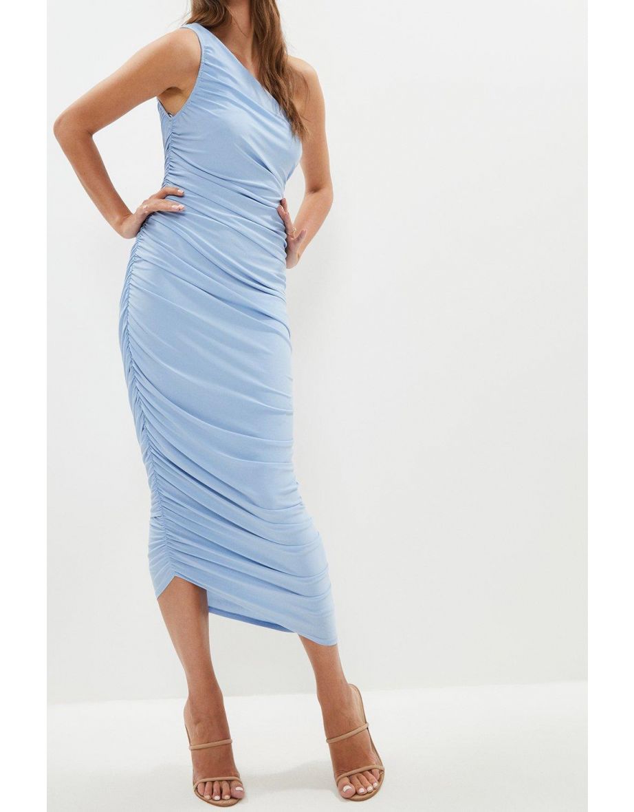 One shoulder slinky sales dress