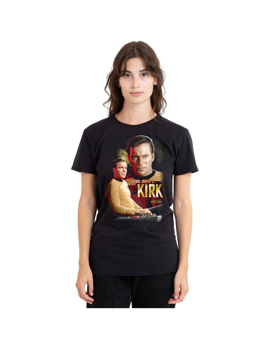 Star Trek Unisex Adult Captain Kirk T-Shirt - Black