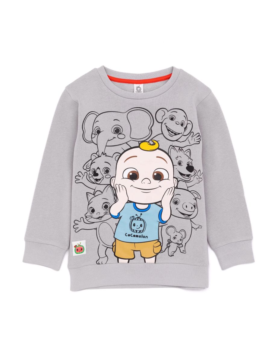 Cocomelon Childrens/Kids Group Shot Sweatshirt - Grey