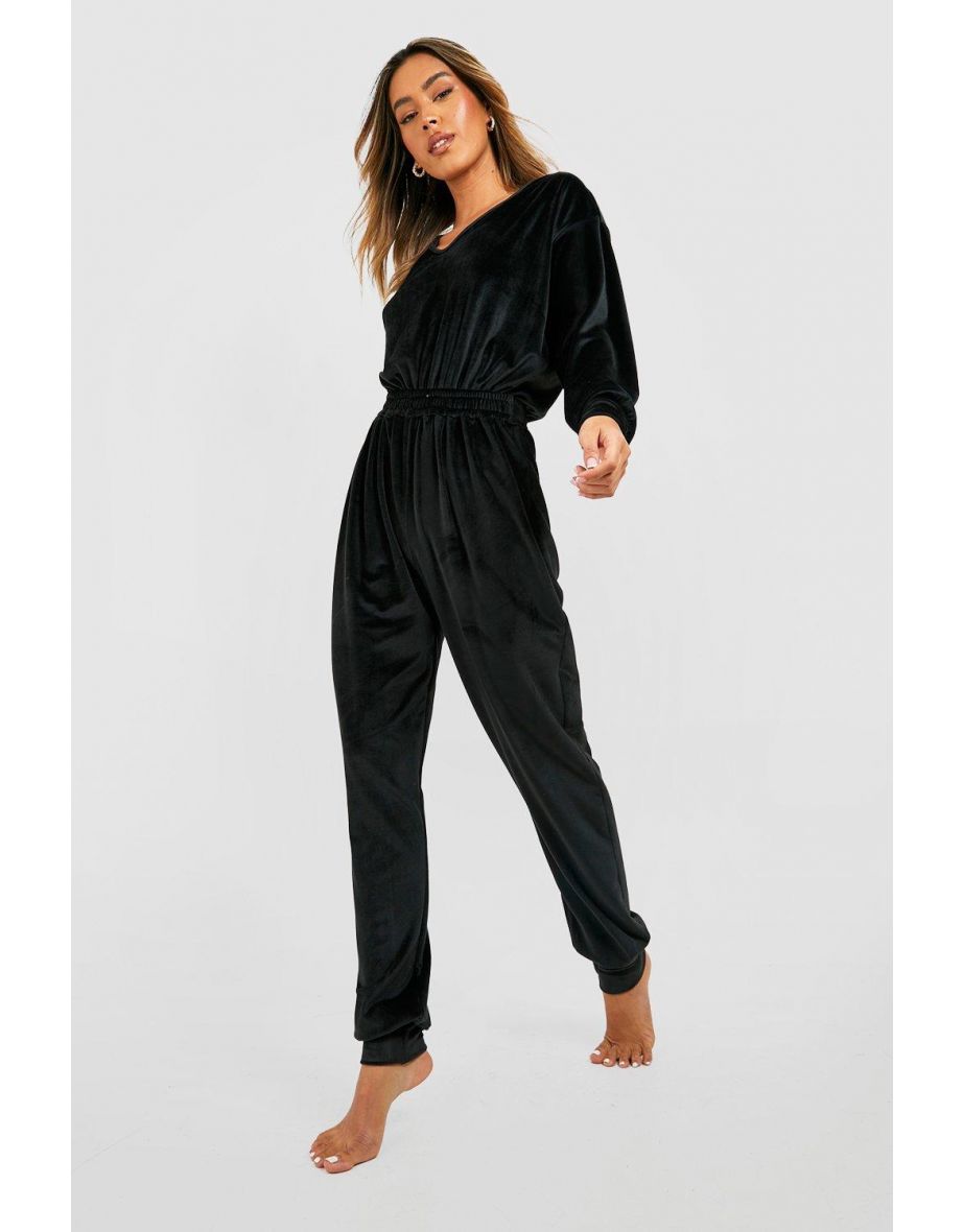 Black loungewear jumpsuit online