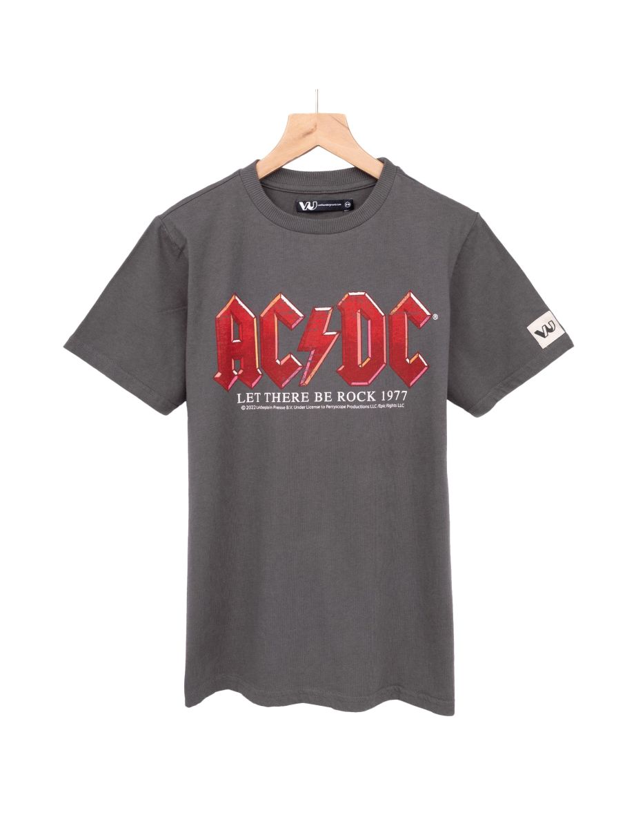 AC/DC Childrens/Kids Let There Be Rock Band T-Shirt - Charcoal