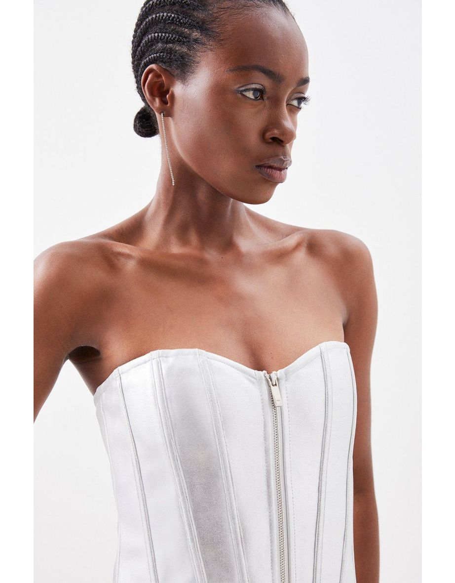 Zipper corset top cheap