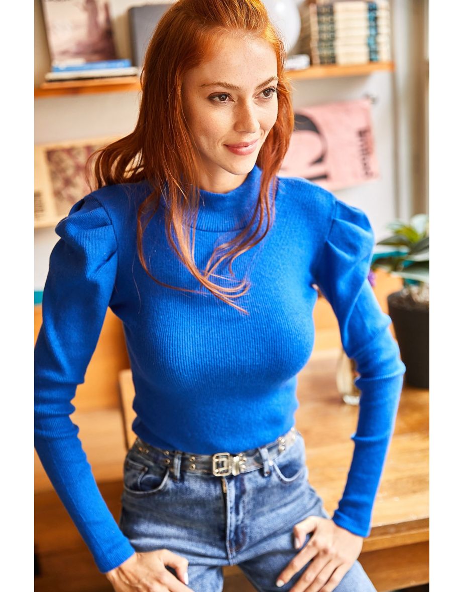 Blouse - Navy blue - Regular fit