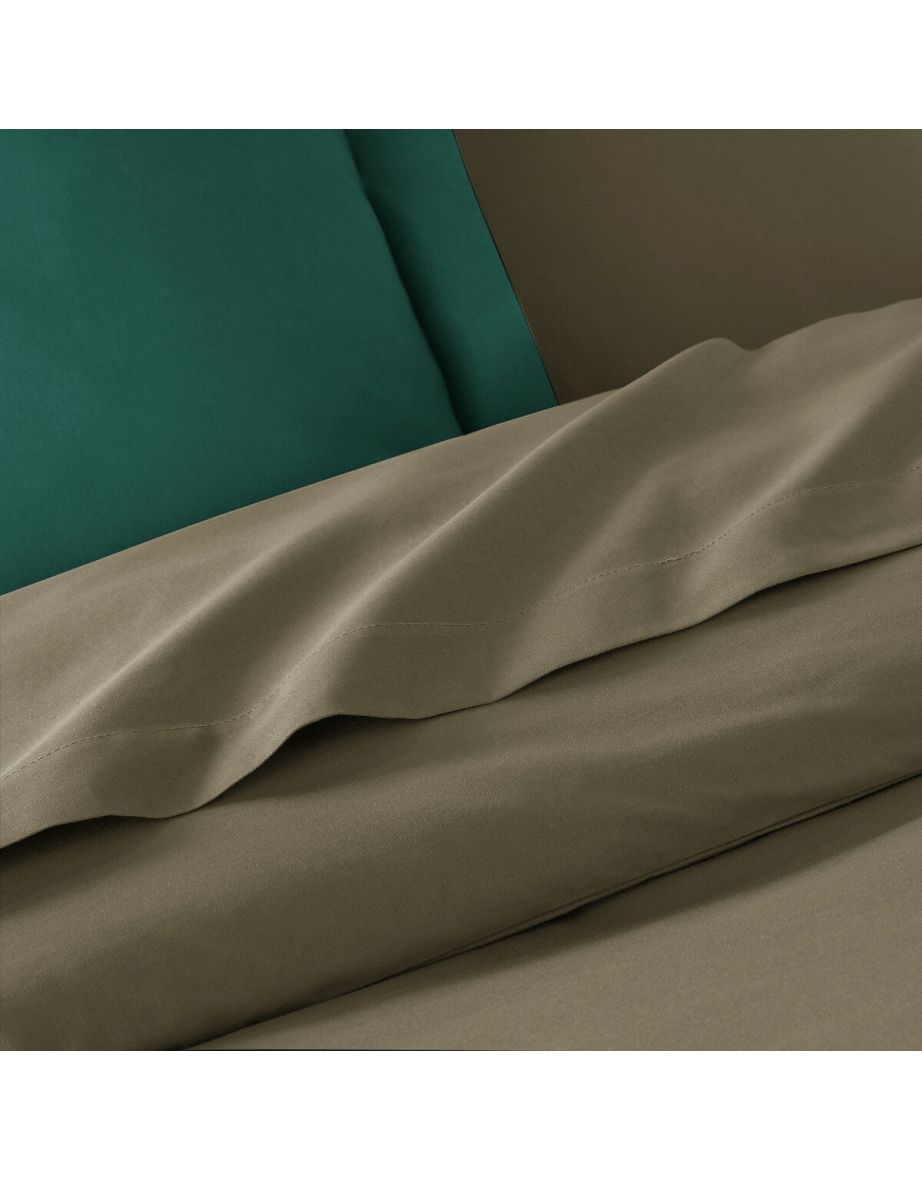 Scenario Plain Cotton Bolster Pillowcase - 3