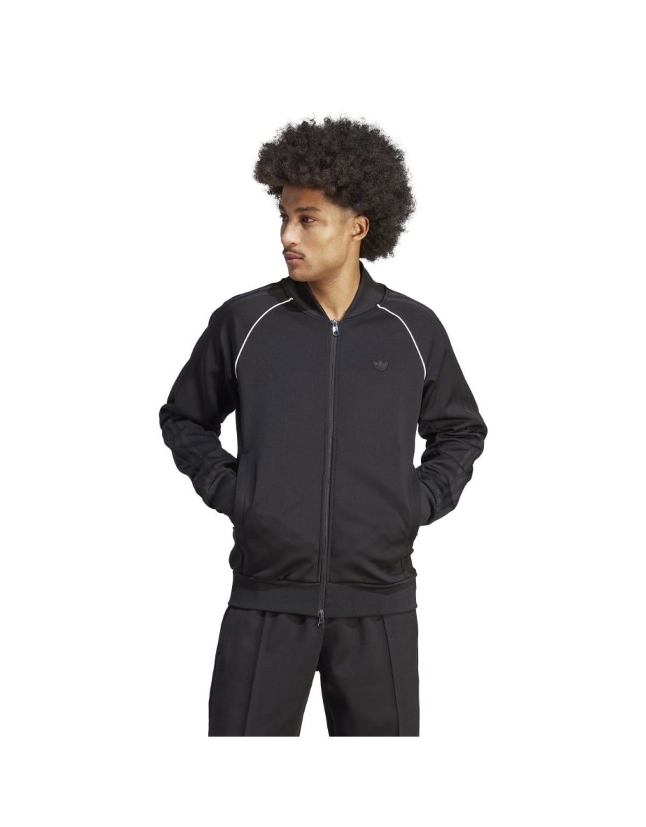 Men's adidas Originals Blue Version Superstar Track Jacket in Black
