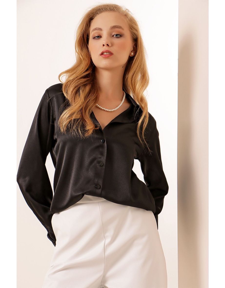 Lightly Flowy Satin Shirt