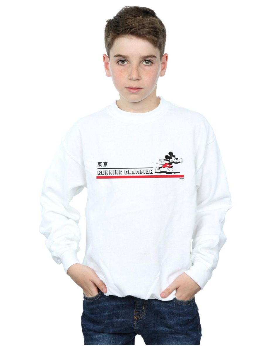 Shop Disney Boys Mickey Mouse Running Champion Sweatshirt White Online in Bahrain VogaCloset