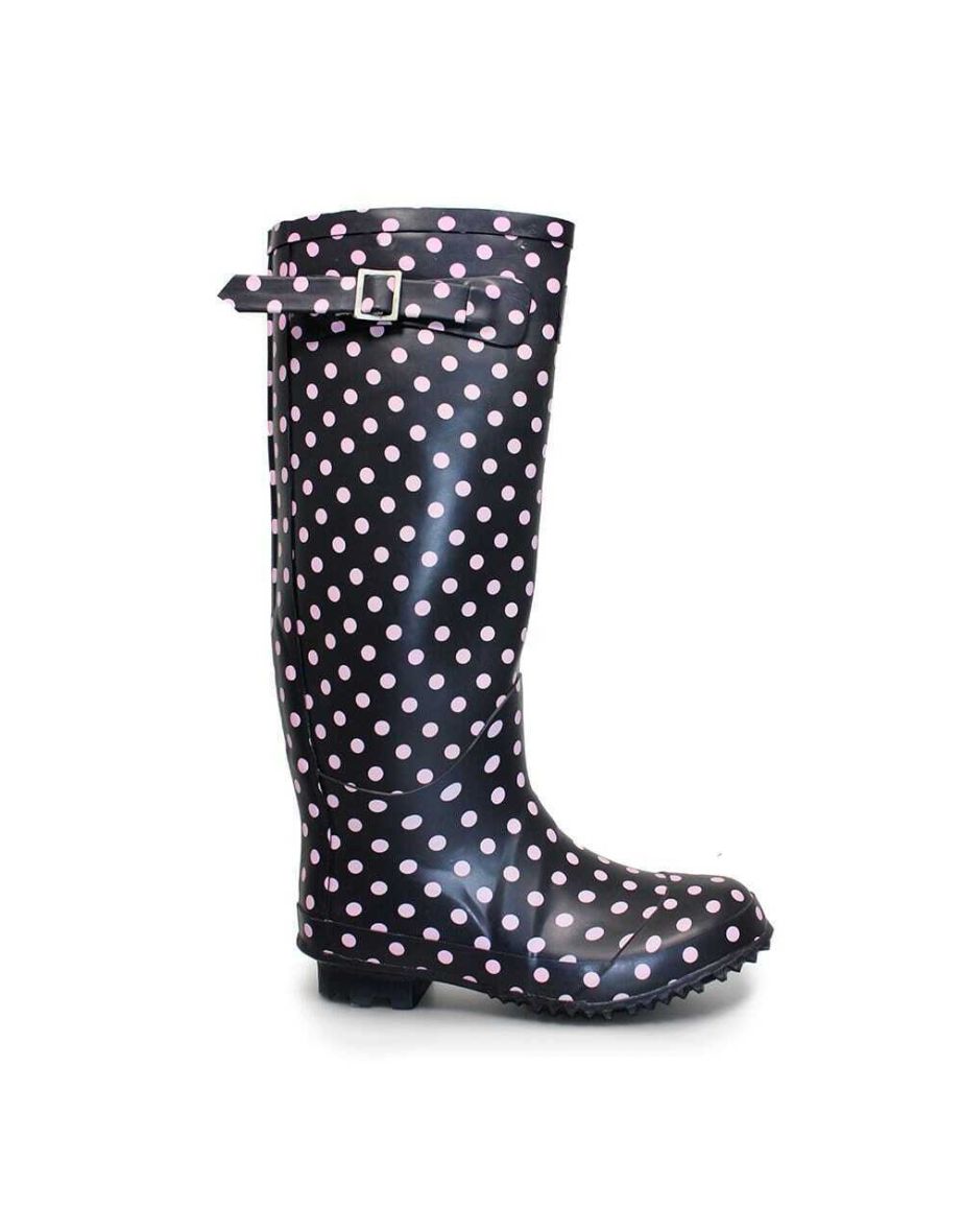 Lunar Womens/Ladies Spotted Rubber Wellington Boots - 3