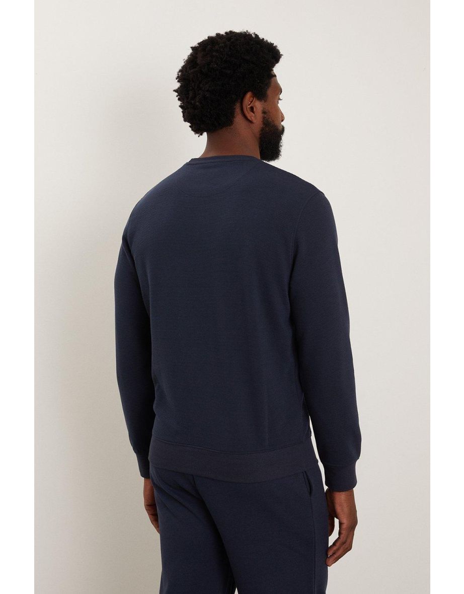Rib Crew Neck Sweatshirt - 2