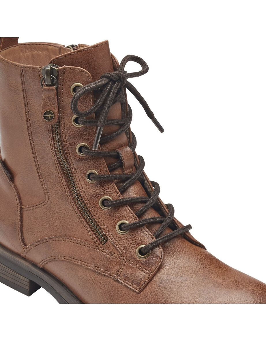 Lace-Up Ankle Boots - 6