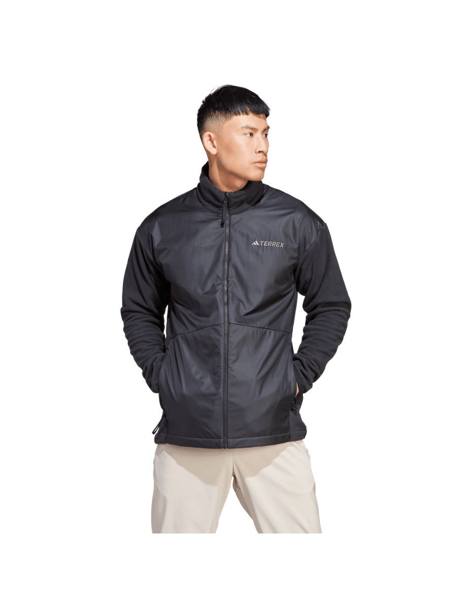 Men's adidas Terrex Multi Wind Fleece Jacket in Black