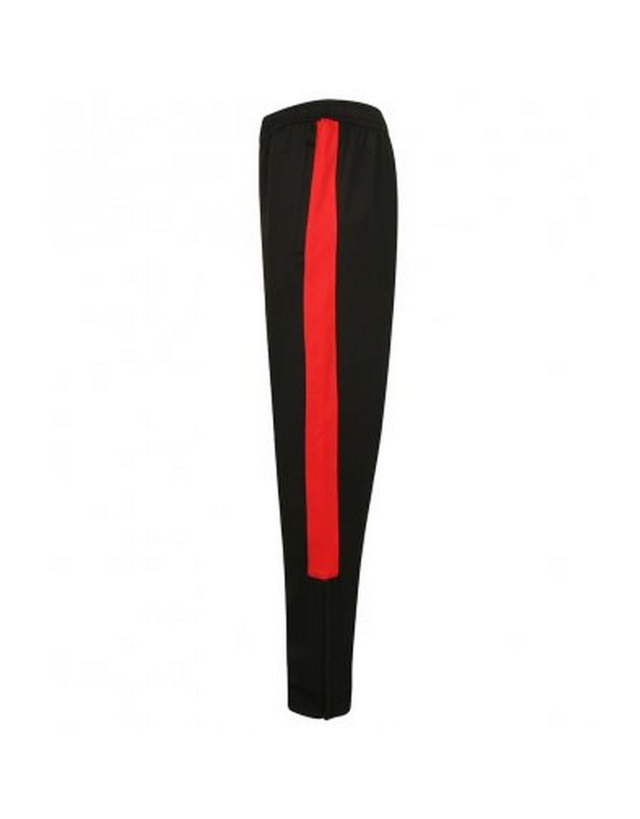 Finden & Hales Childrens/Kids Boys Knitted Tracksuit Pants - Black/Red - 2