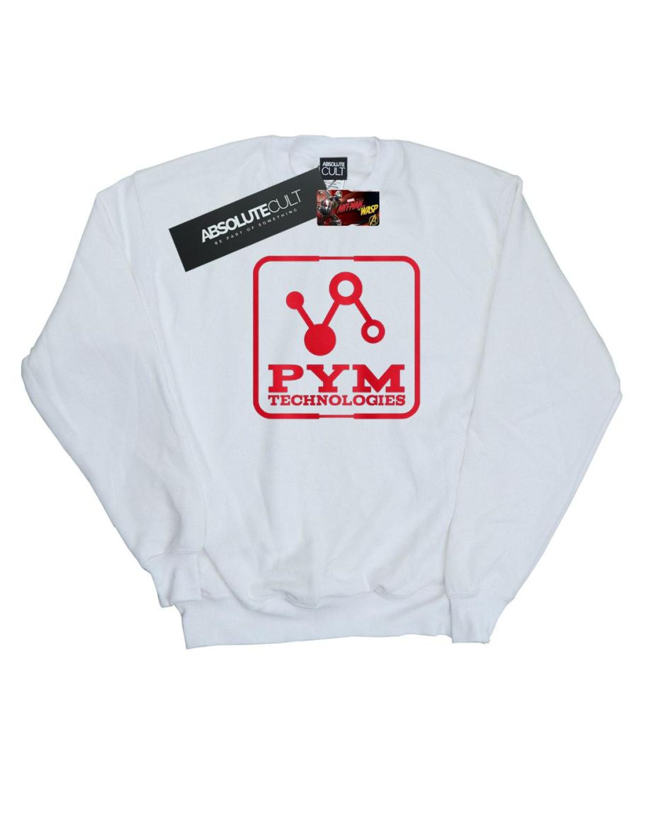 Marvel Girls Ant-Man And The Wasp Pym Technologies Sweatshirt - White