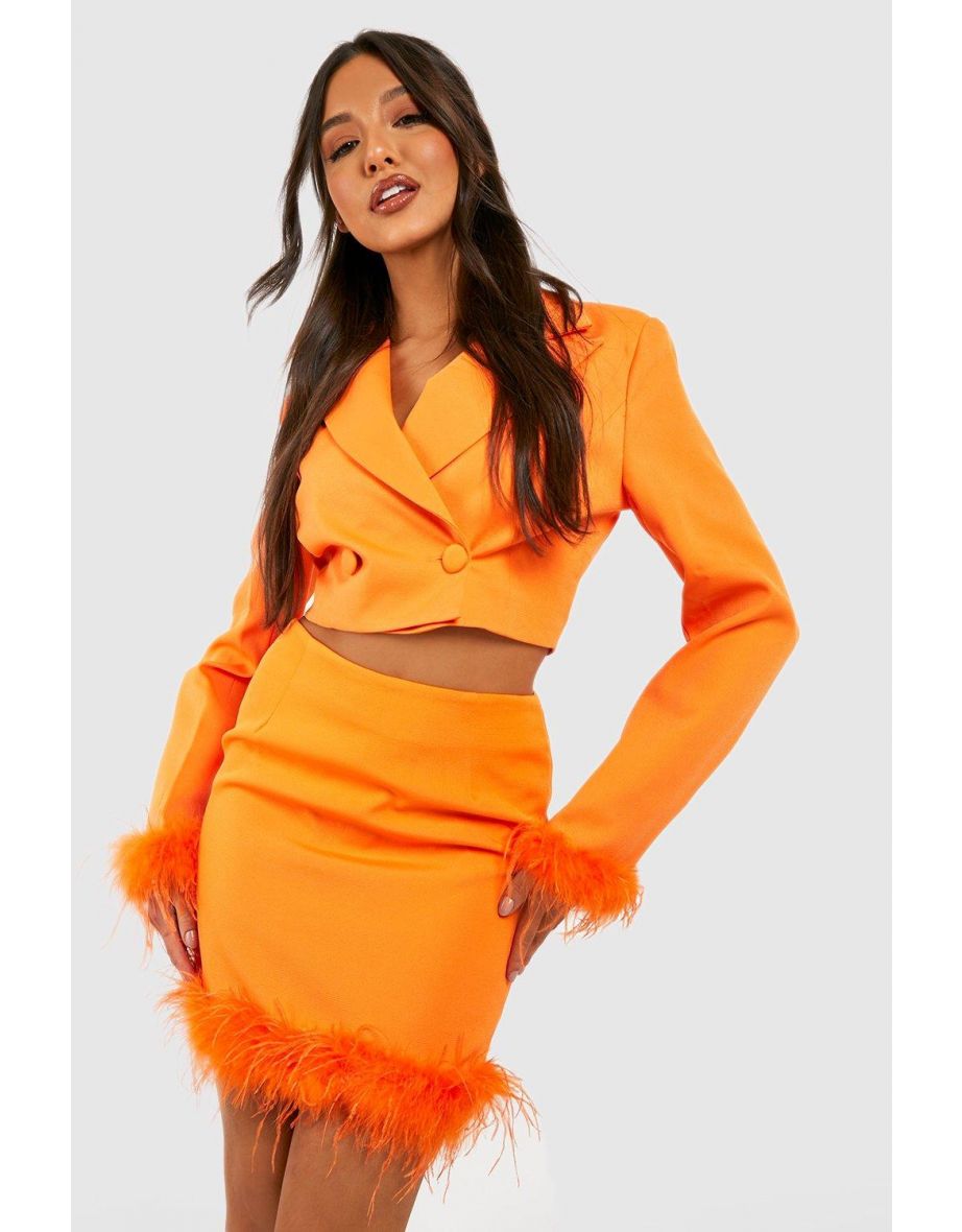 Feather skirt boohoo cheap