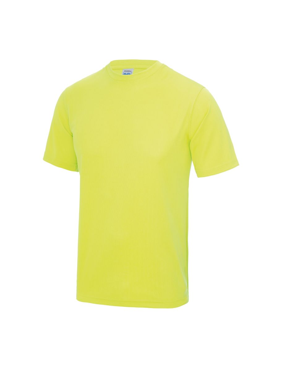 AWDis Just Cool Mens Performance Plain T-Shirt - Electric Yellow